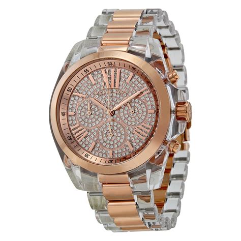 Michael Kors Bradshaw Chronograph Rose Crystal P 